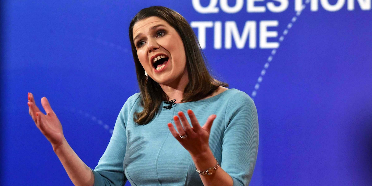Jo Swinson at the BBC leaders debate