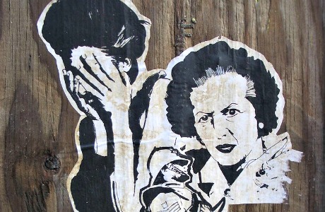 Margaret Thatcher street art