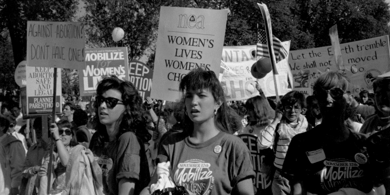 A pro-abortion demonstration in Washington DC, 13th November 1989 (Credit: Duke University Archives)