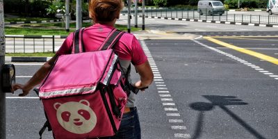 A Foodpanda delivery rider in Singapore. Photo 