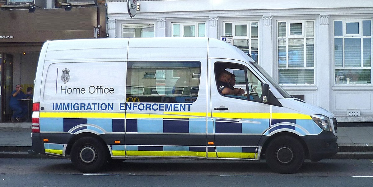 Home Office immigration enforcement van in London. Photo: Philafrenzy