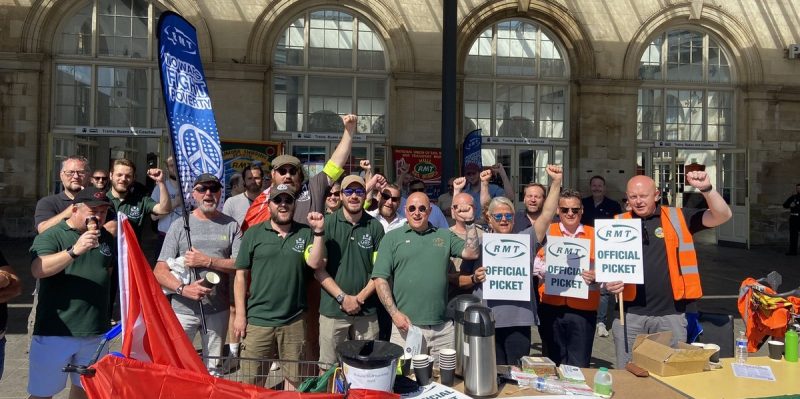 RMT workers on strike