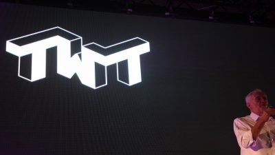 Jeremy Corbyn on stage at The World Transformed