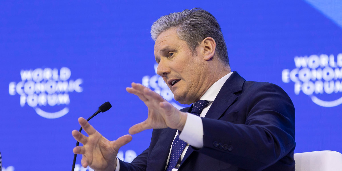 Keir Starmer at the World Economic Forum in 2023