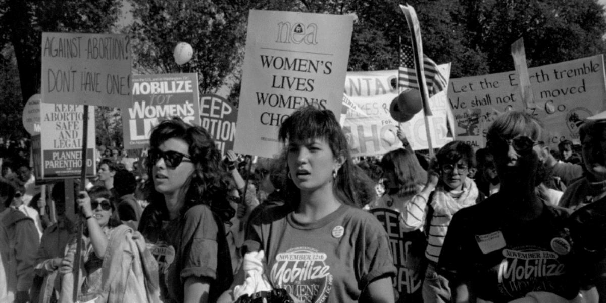 A pro-abortion demonstration in Washington DC, 13th November 1989