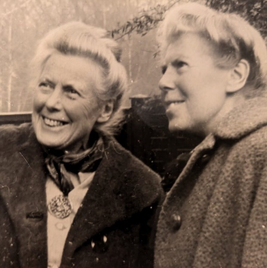 Sepia photo of Muriel and Doris Lester
